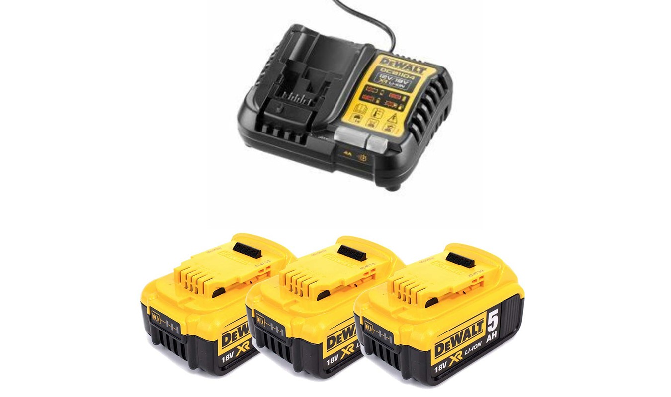 DeWalt pribor DCB1104P3-QW 18V + XR višenamjenski punjač + 3 x baterije 18V 5.0Ah Li-Ion