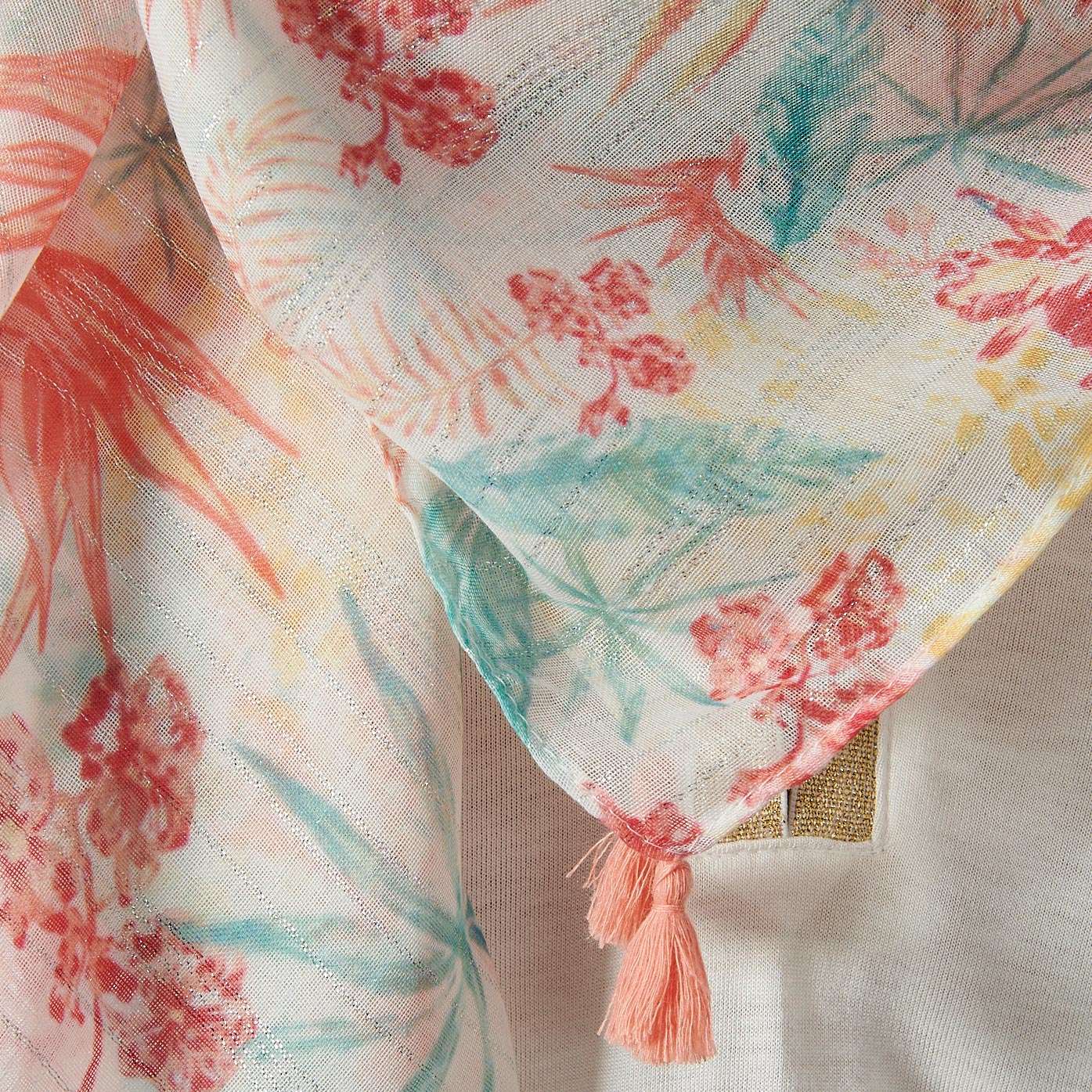 FOULS  Chèche fleuri femme