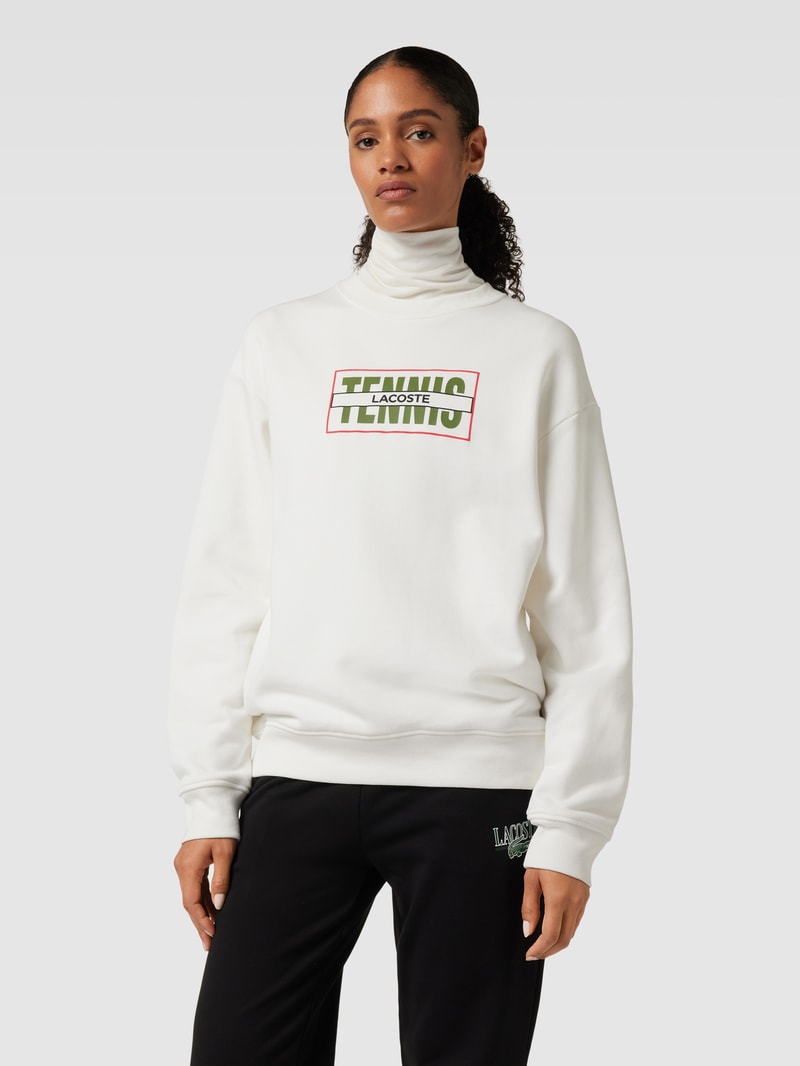 Sweatshirt mit Label-Print in offwhite