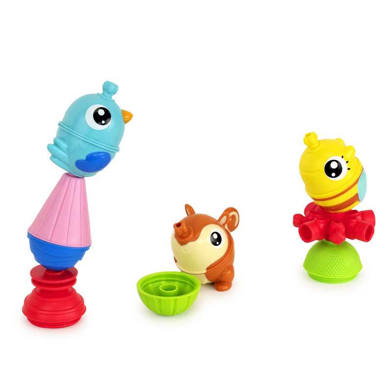 Coffret de perles éducatives LALABOOM 3 figurines de la forêt