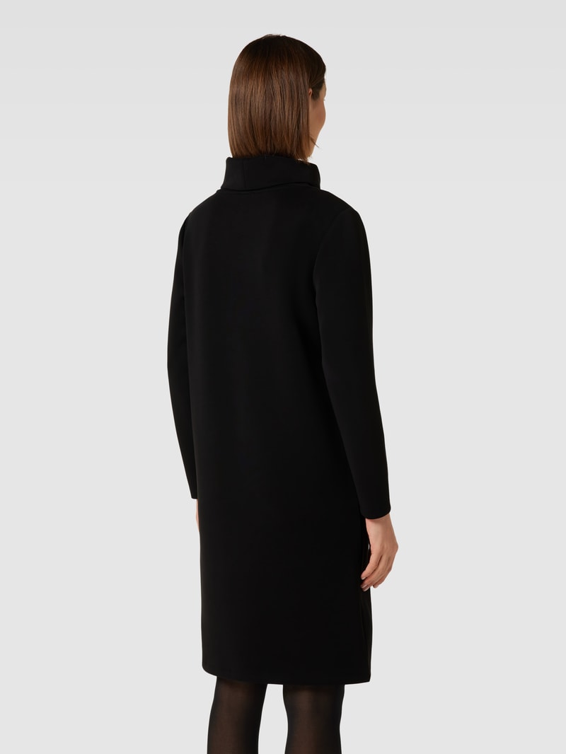 Knielanges Kleid mit Stehkragen Modell 'Scuba' in black