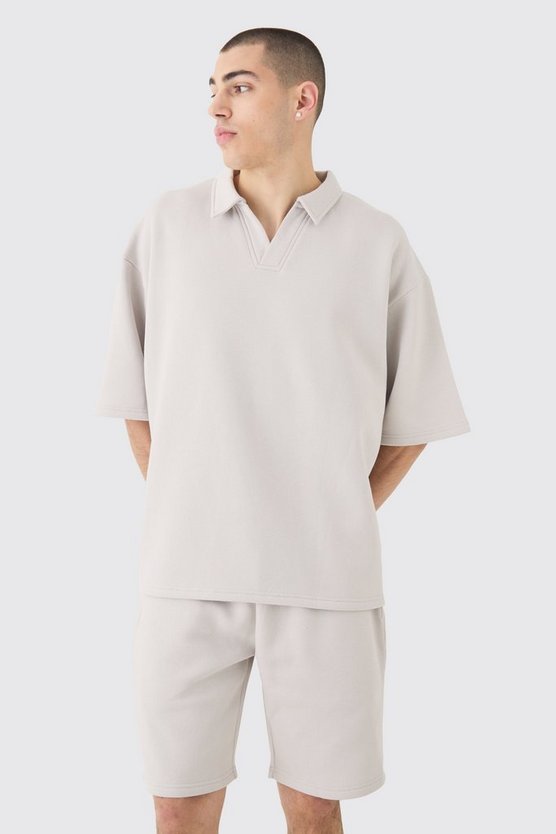Oversize Rugby-Sweatshirt mit kurzen Ärmeln & Shorts