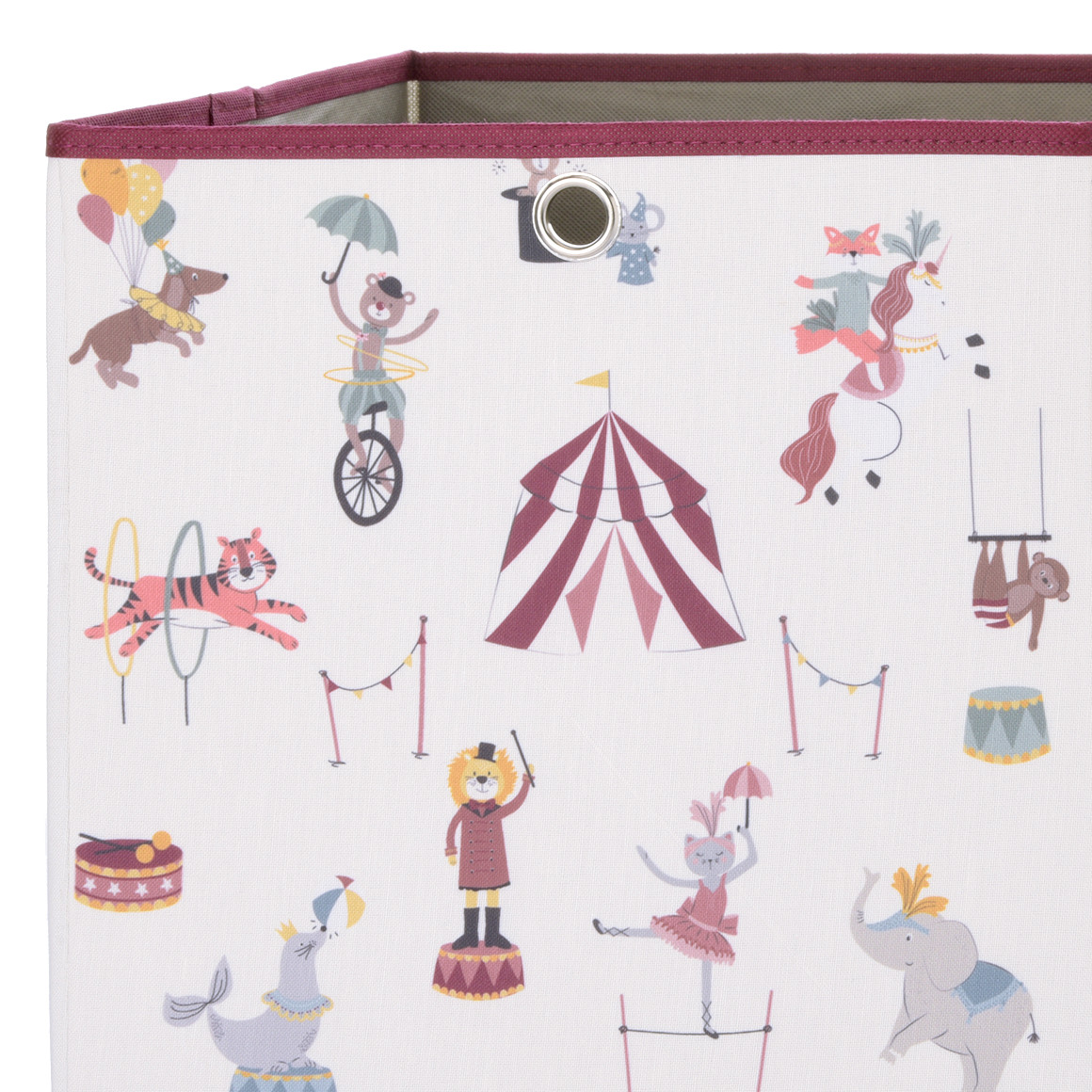 Große Aufbewahrungsbox mit Zirkus-Motiv