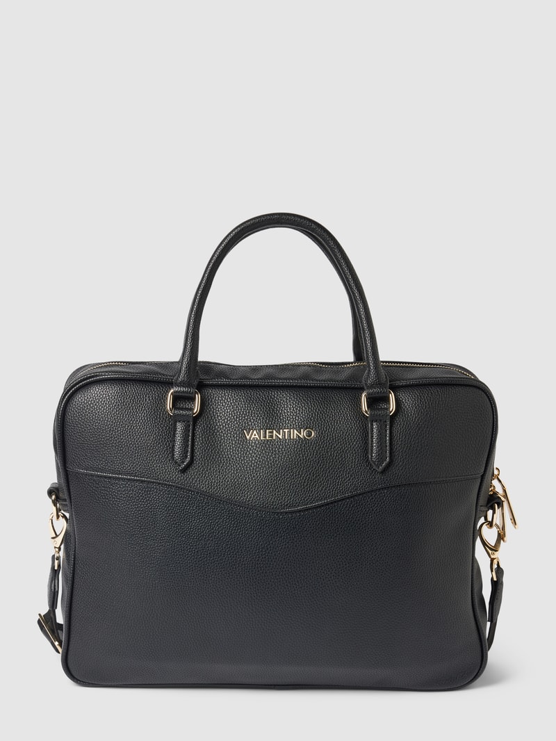 Bowling Bag mit Label-Detail in schwarz