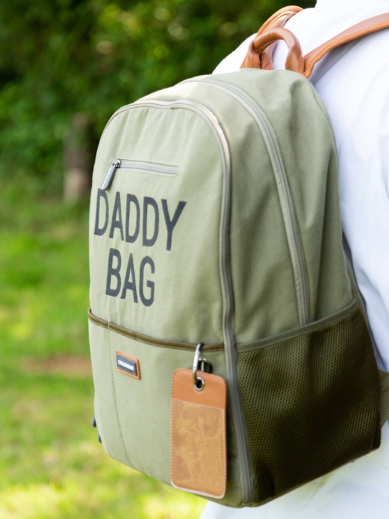 Childhome Wickelrucksack DADDY BAG CHILDHOME - olivgrün