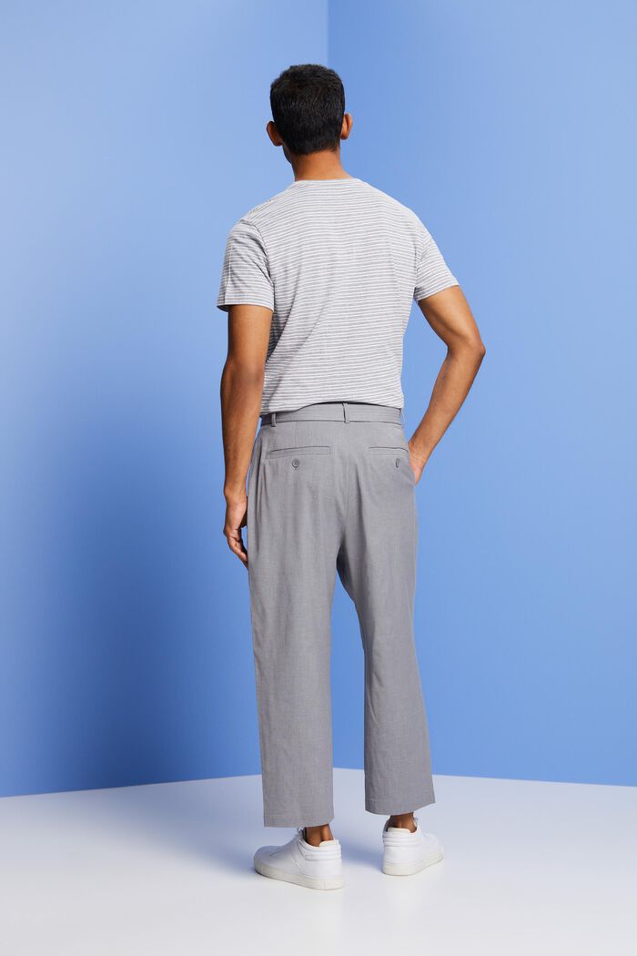 Hose mit weitem Bein und Gürtel, Wollmix
