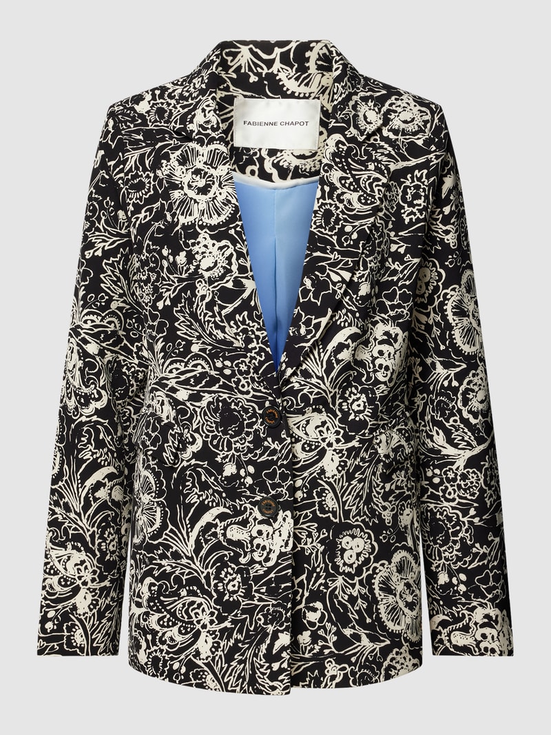 Blazer mit Reverskragen Modell 'Paul' in schwarz