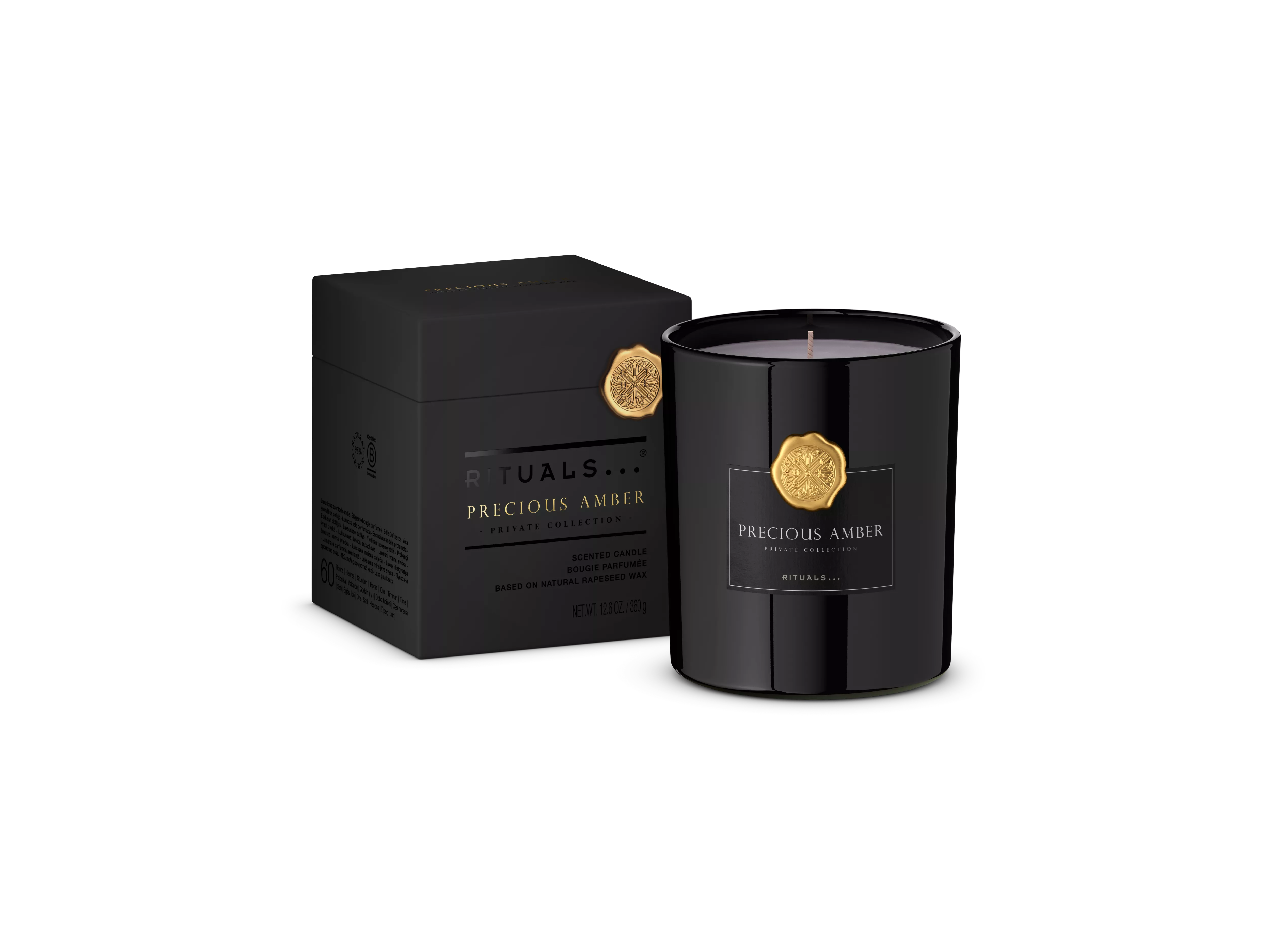 Bougie parfumée à l'ambre précieux