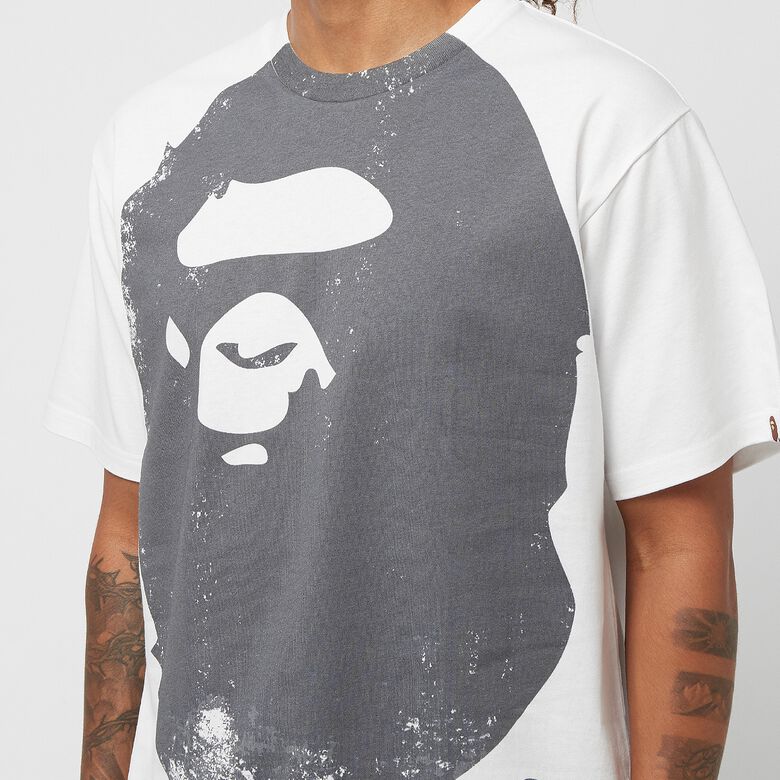 A Bathing Ape Overprinted Ape Head Tee M white