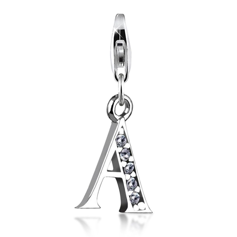 Nenalina Nenalina Amulette Charm lettre Pendentif individuel et personnalisé en argent 925 Pendentif
