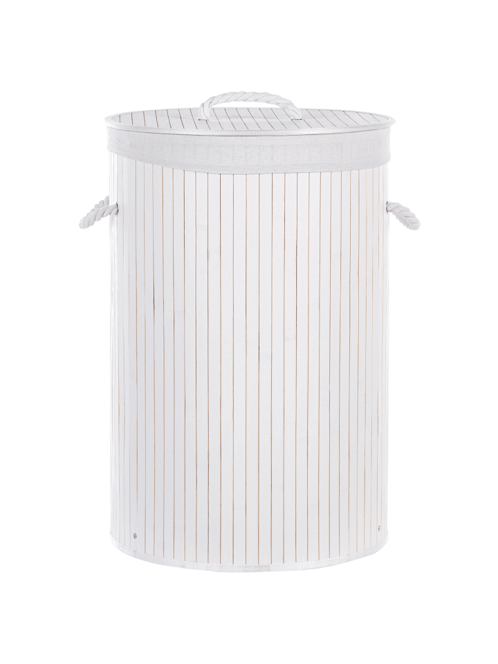 Beliani Wäschekörbe SANNAR in Weiß - (W) 40 x (H) 60 x (L) 40 cm günstig kaufen onesize
