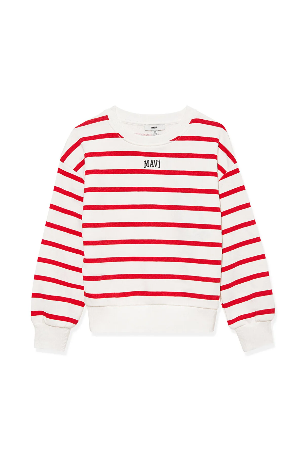 Mavi  Rot gestreiftes Sweatshirt mit Logo-Print 7s10038-82054