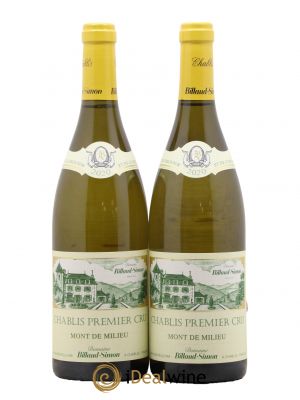 Chablis 1er Cru Mont de Milieu Billaud-Simon (Domaine)  2020 - Lot de 2 Bouteilles