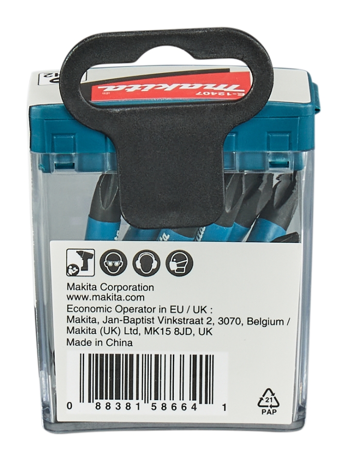 Makita Tarvikkeet E-12407 Iskuruuvimeisselin kärki musta PH2 x 50 mm / 10 kpl