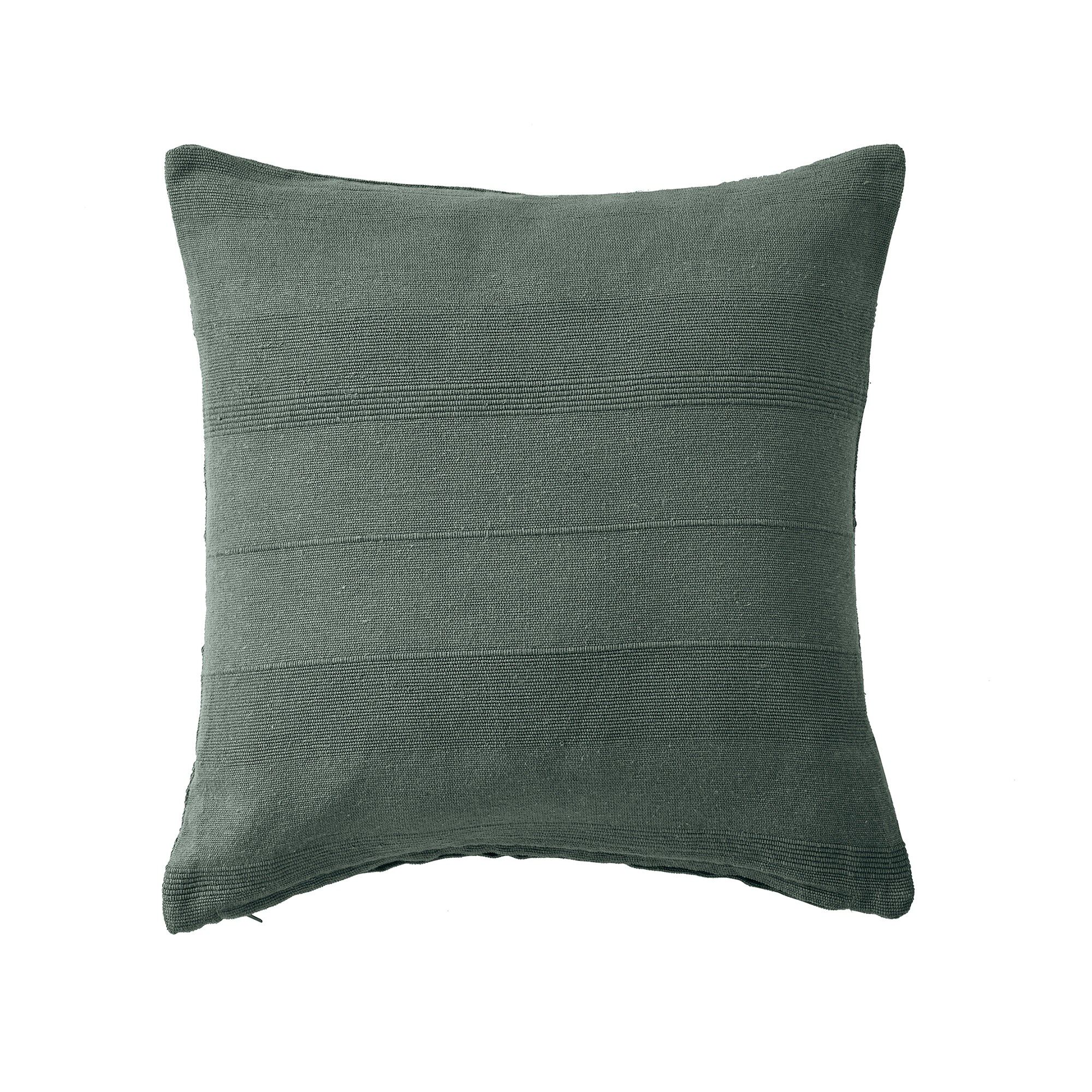 Housse coussin unie coton tissage artisanal