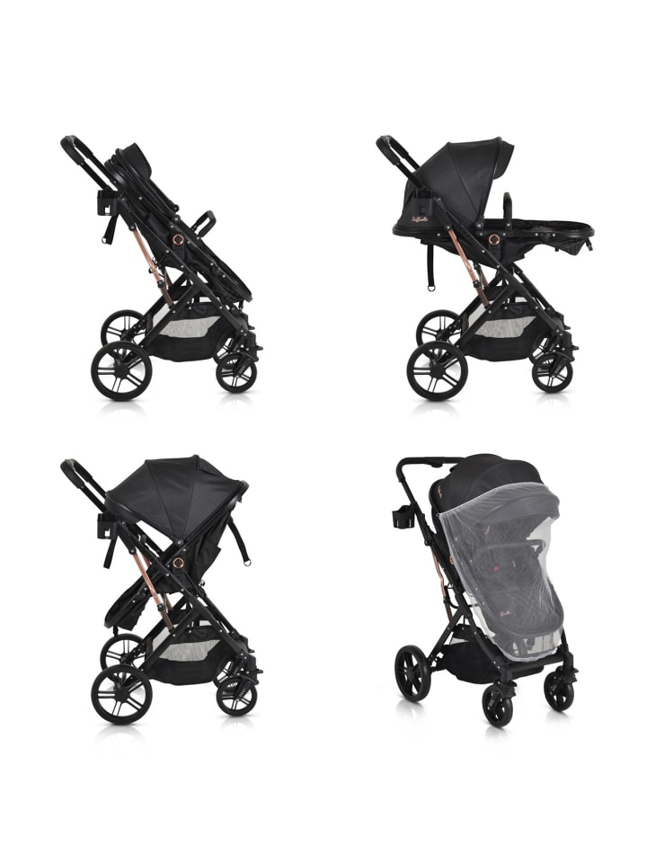 Moni Kombikinderwagen Rafaello 2in1 in schwarz günstig kaufen onesize
