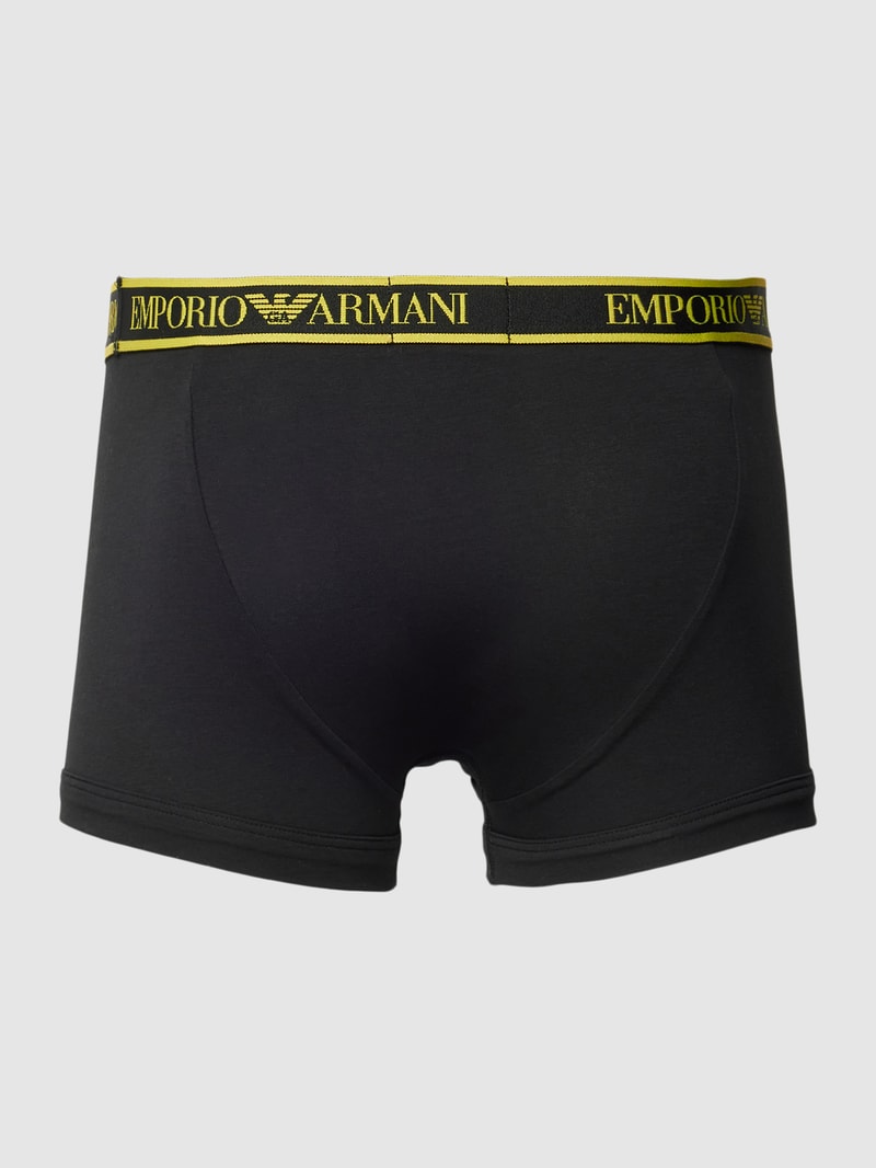 Trunks mit elastischem Logo-Bund im 3er-Pack in schwarz