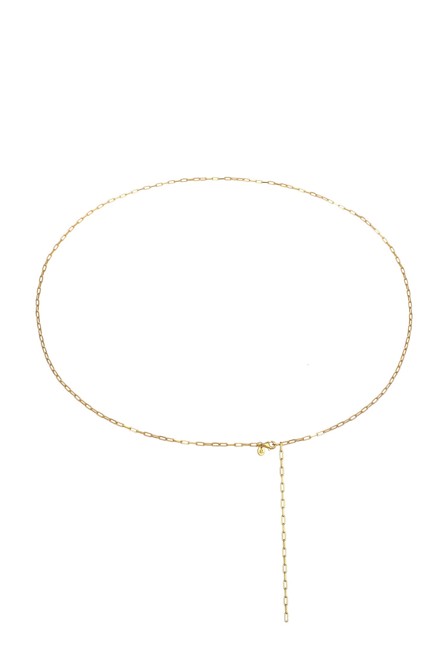 Catena da vita Elli PREMIUM da donna, a maglie trendy, in argento sterling 925 placcato oro