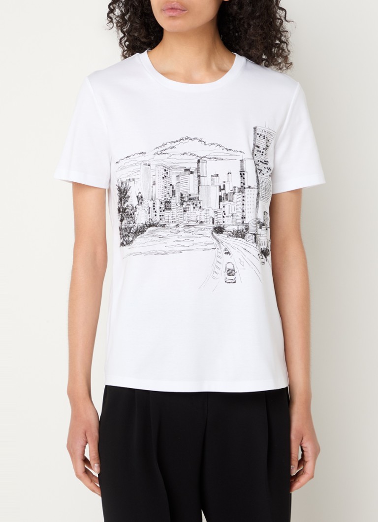 MaxMara Ernesta T-shirt with print and rhinestones