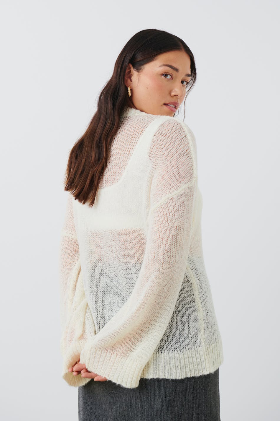 Sheer knitted sweater