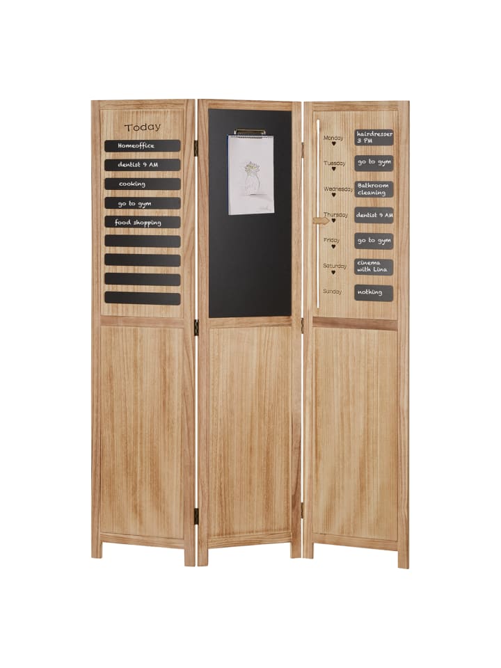 Homestyle4u 3-tlg. Paravent in Braun 120x170 günstig kaufen onesize