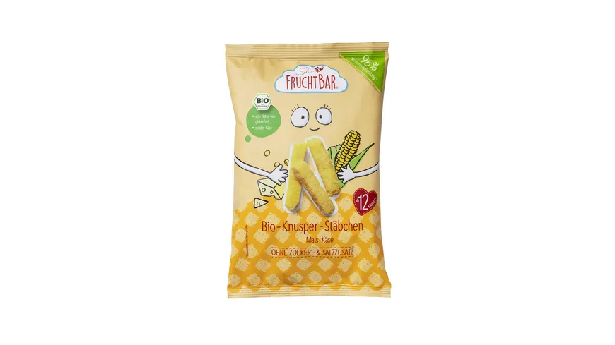 FruchtBar – Bio-Knusper-Stäbchen Mais, Käse 30 g
