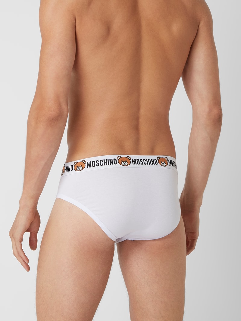 Slip mit Stretch-Anteil im 2er-Pack in weiß