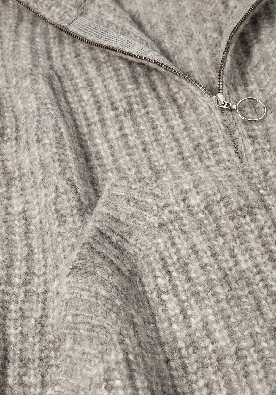 Strick-Poncho aus Alpaka mit Pima-Bio-Baumwolle