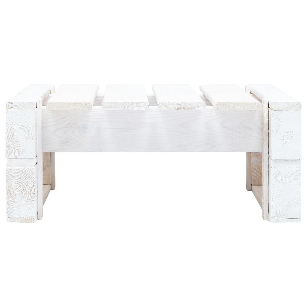 möbelando Gartenlounge-Hocker Astrid (LxBxH: 60x60x25 cm), aus Kiefer in Weiß