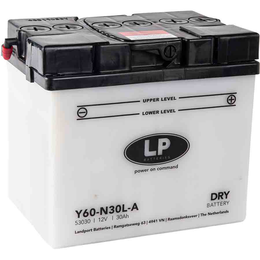 Landport Y60-N30L-A Motorrad Batterie inkl. Befüllung Batteriesäure, 12V, 30Ah - ATU