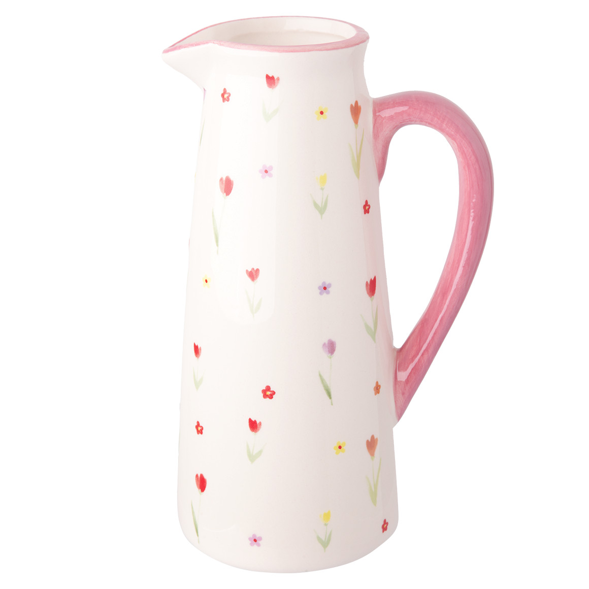 Deko-Krug mit Blumen-Motiven