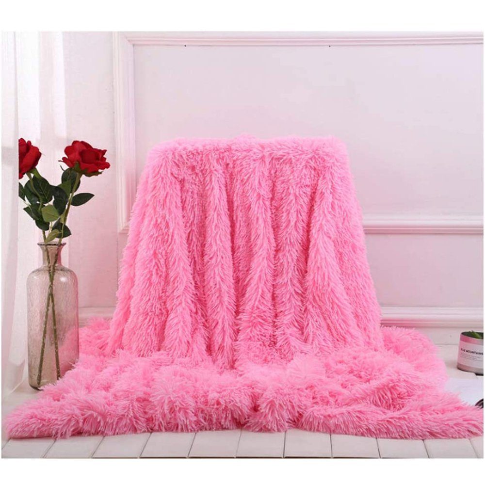 Wohndecke Super Weiche lange Zotteldecke, Flauschig Kuscheldecke Warme & Komfort, zggzerg