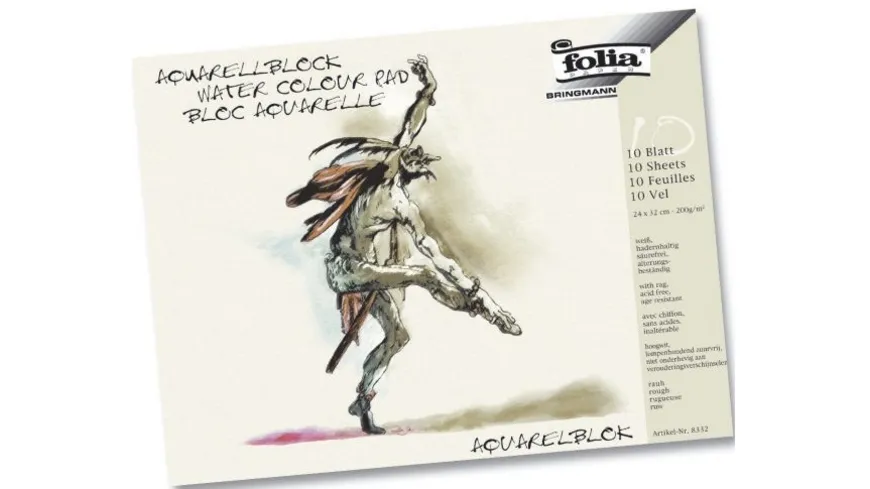 folia Aquarellblock rauh 18 x 24cm