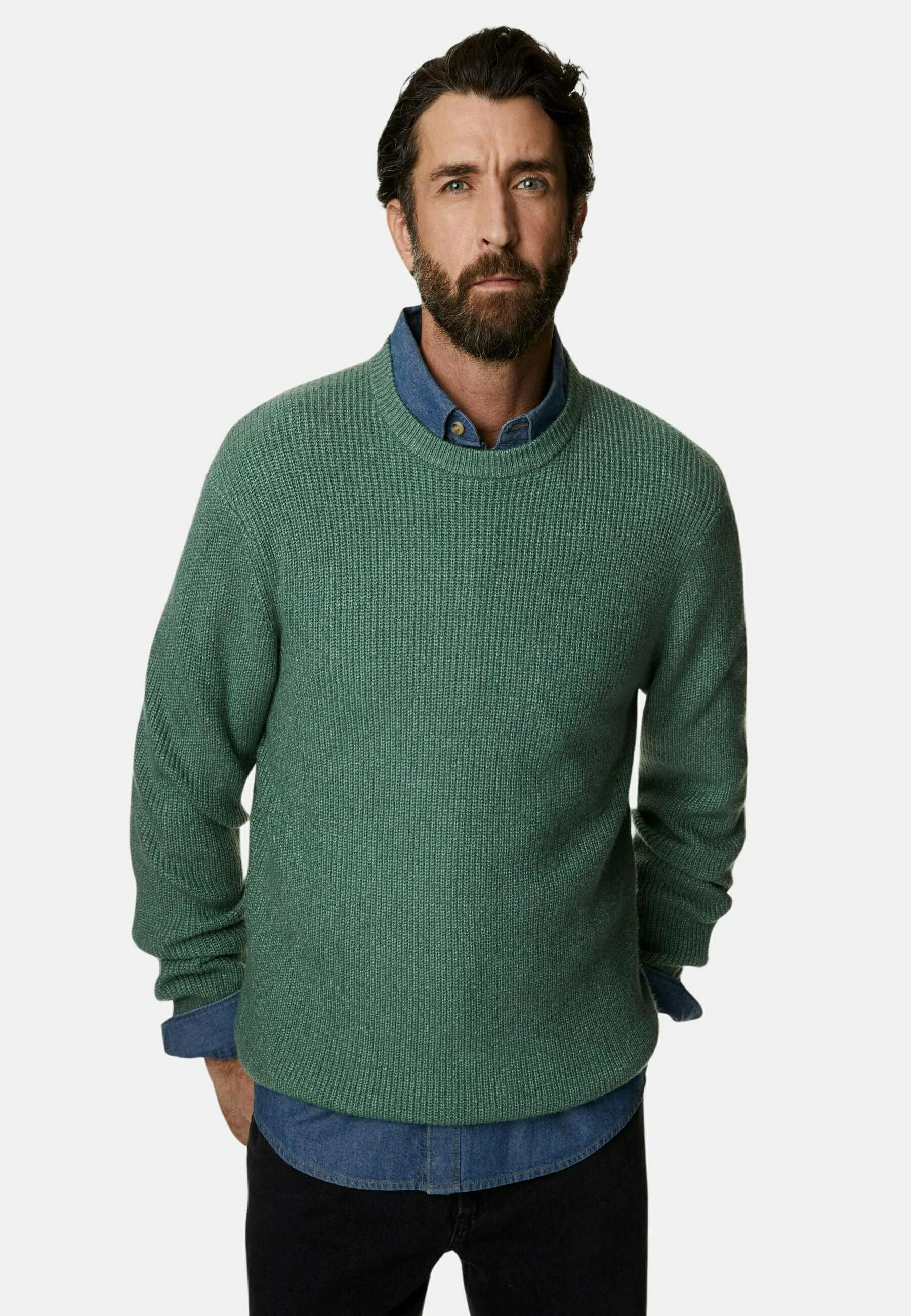 Suéter de cuello redondo grueso y supersuave de Marks & Spencer