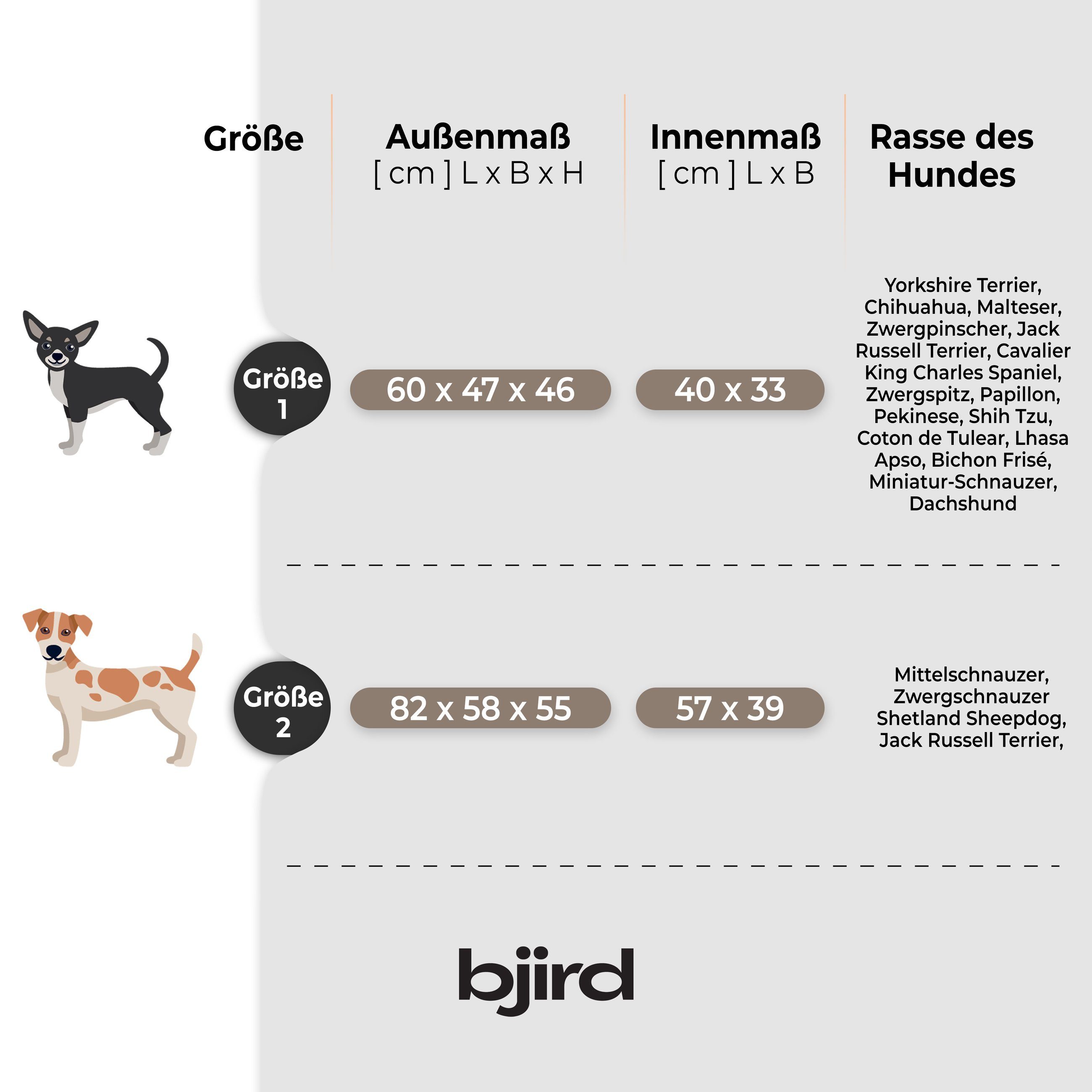 Bjird Hundehütte Tierhaus für Hunde und Katzen, kratzfeste Hundehöhle und Hundebett in einem, made in EU