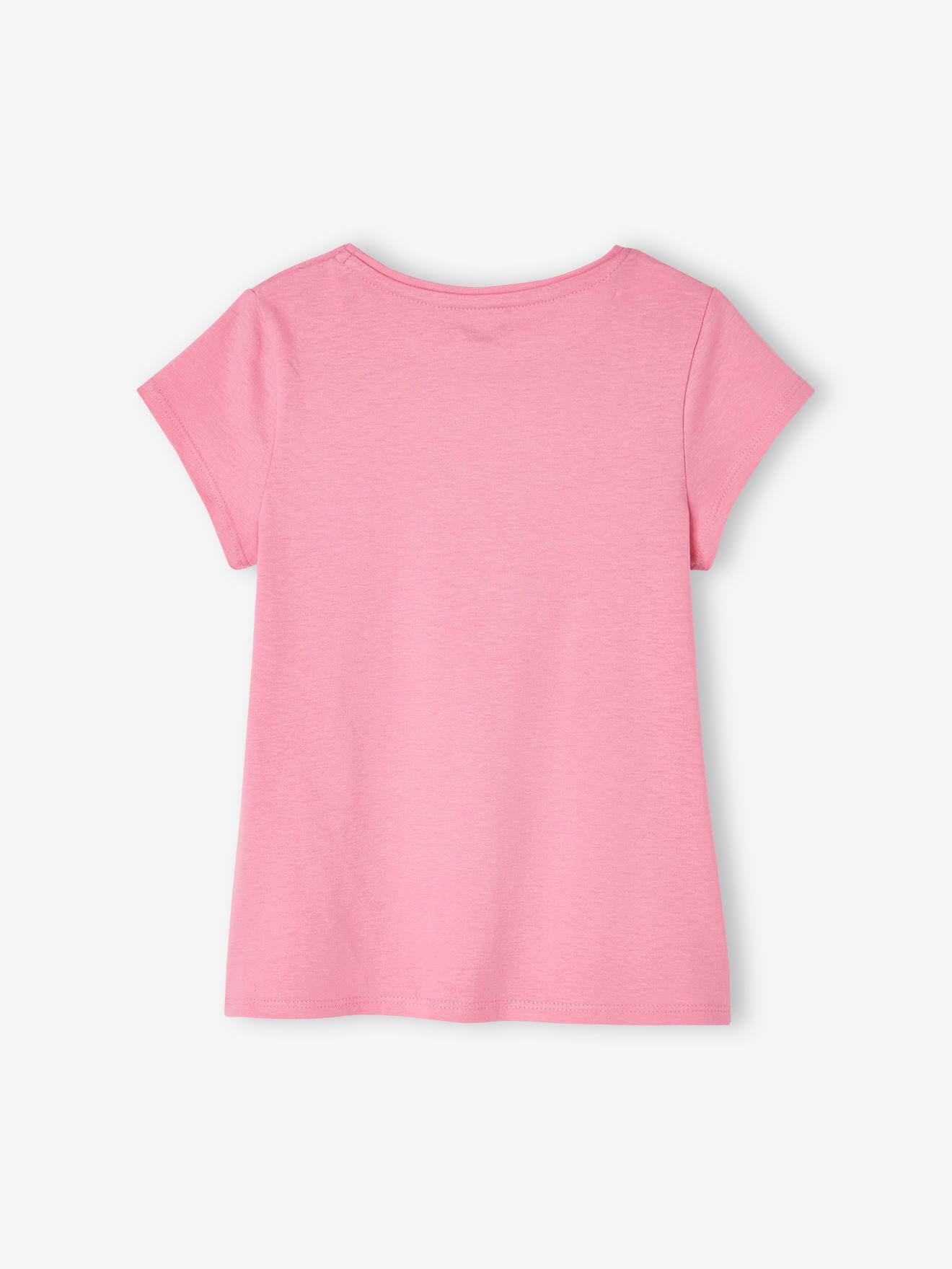 Vertbaudet Mädchen T-Shirt, Message-Print BASIC Oeko-Tex - wollweiß