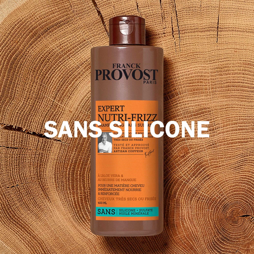 franck provost EXPERT NUTRI-FRIZZ Shampoing professionnel sans sulfate pour cheveux secs ou frisés