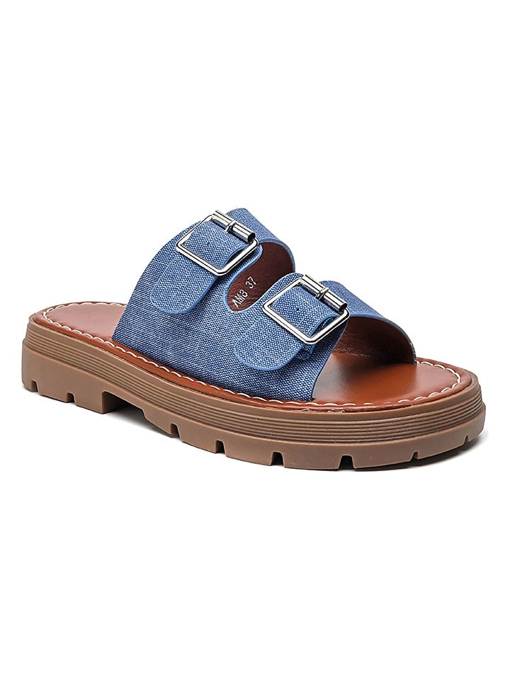 Sixth Sens Pantoletten in Blau günstig kaufen
