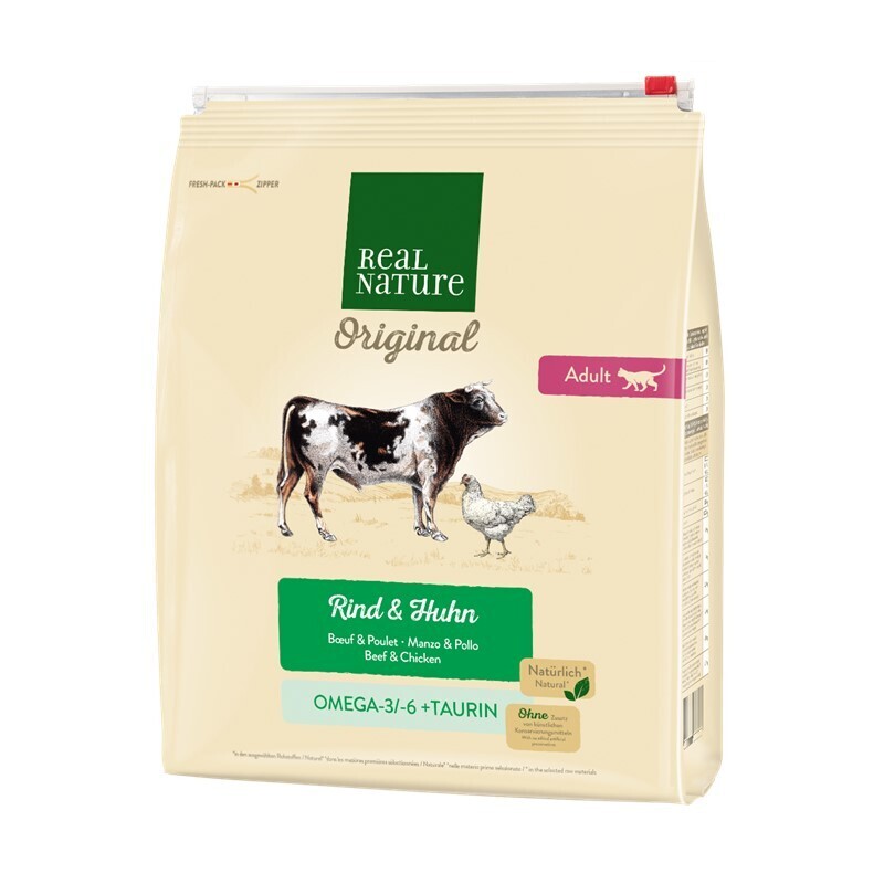 REAL NATURE Trockenfutter REAL NATURE Original Adult 2kg Rind & Huhn
