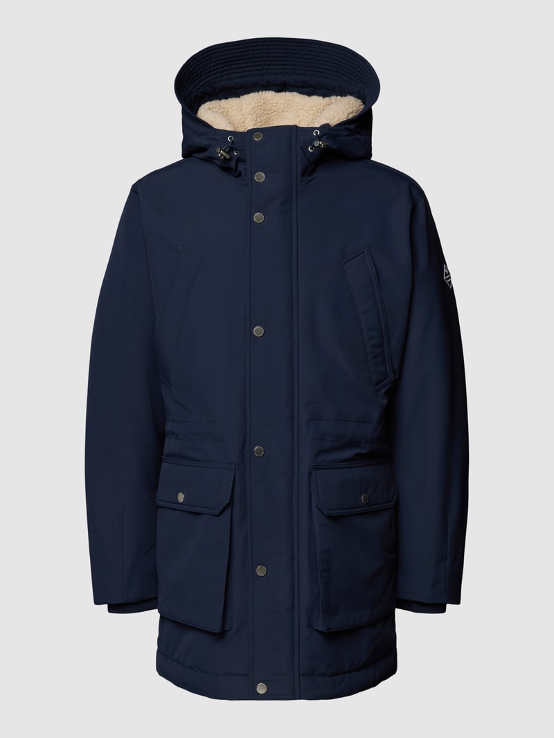 Parka mit Label-Applikation Modell 'Everyday Parka' in marineblau
