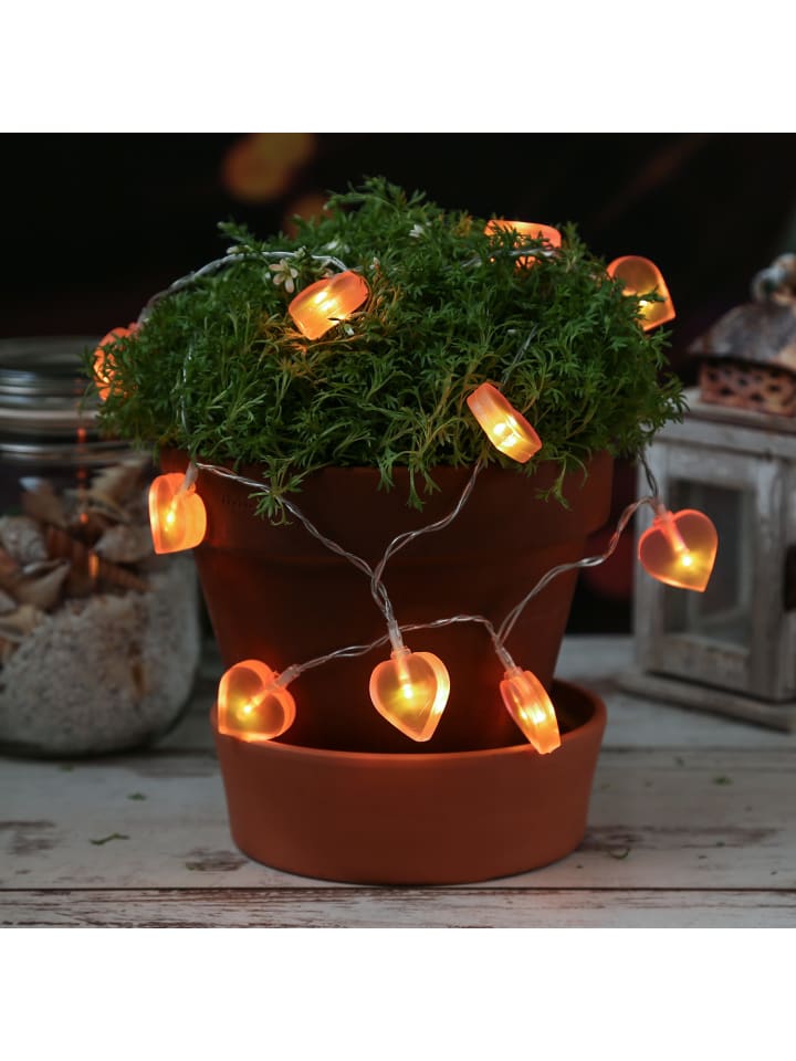 MARELIDA LED Lichterkette Herzen für Valentingstage Muttertag L: 90cm in rosa günstig kaufen onesize