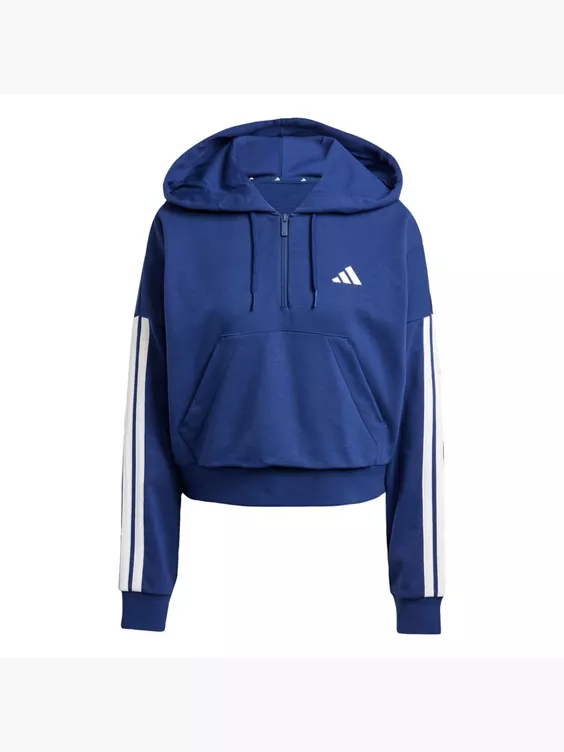 adidas Essentials 3-Streifen French Terry Quarter-Zip Hoodie