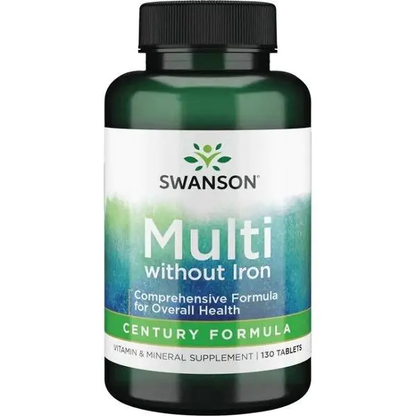 Swanson Century Formula Σετ Βιταμινών και Μεταλλικών Δισκίων χωρίς Σίδηρο