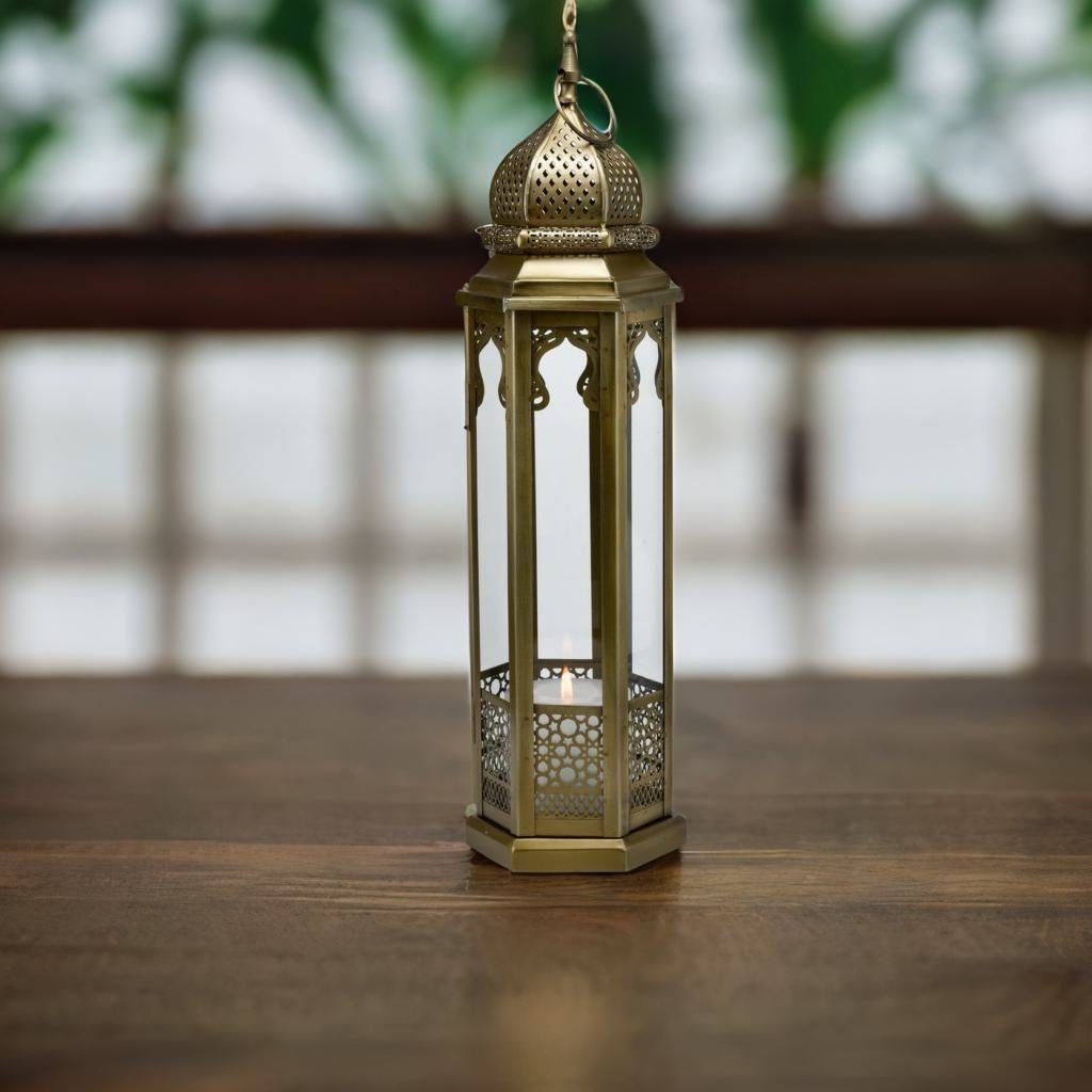 Marrakesch Orient & Mediterran Interior Kerzenhalter Laterne Moulan 50cm, orientalische Laterne, Teelichthalter, Handarbeit