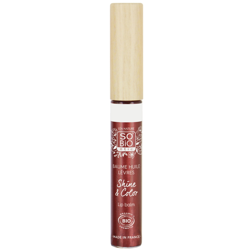 LÉA NATURE SO BiO étic Baume huile lèvres, Shine & Color, 43 Rouge corail Baume huile lèvres