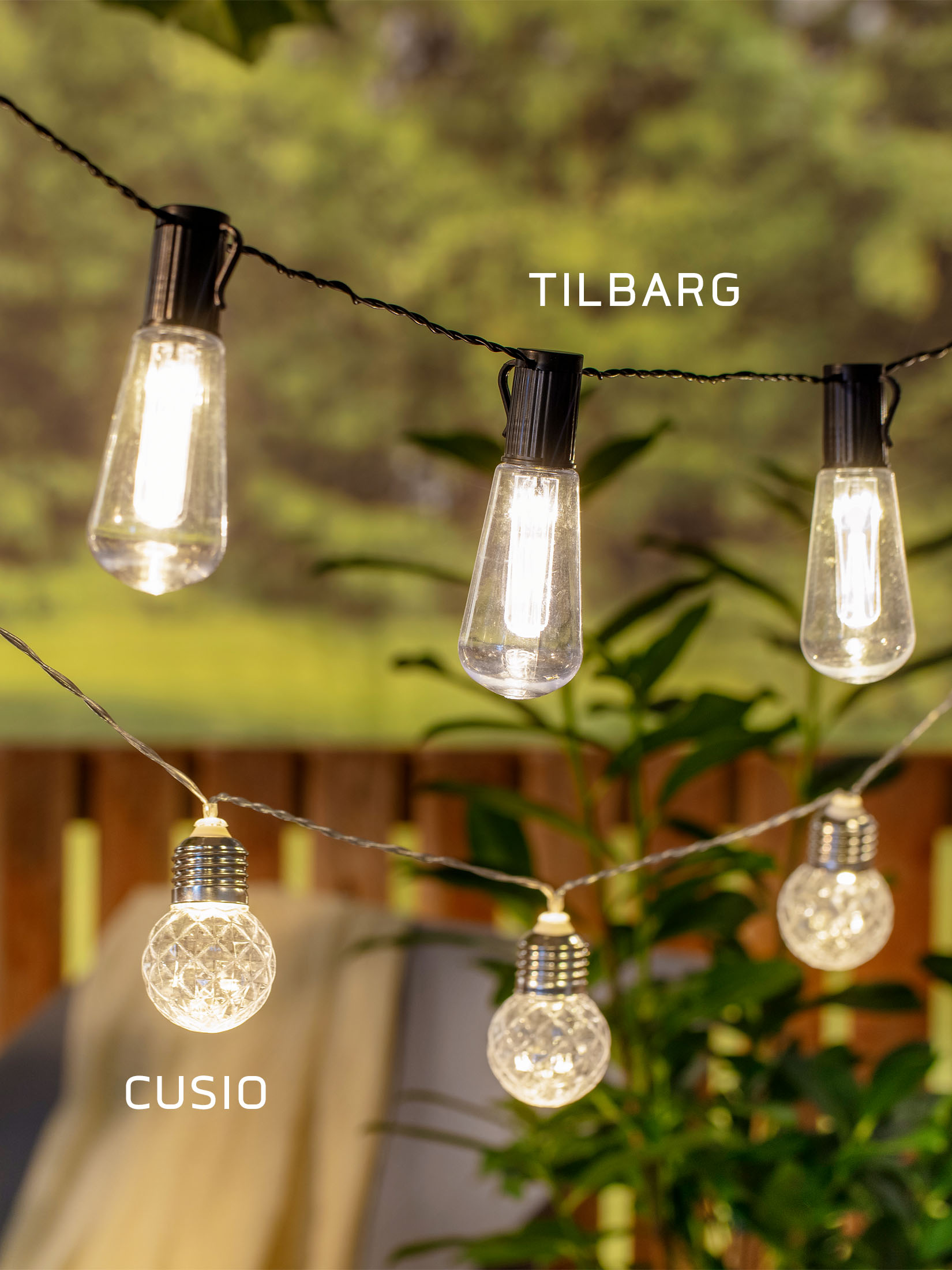 Cusio Solar-Lichterkette, Transparent
