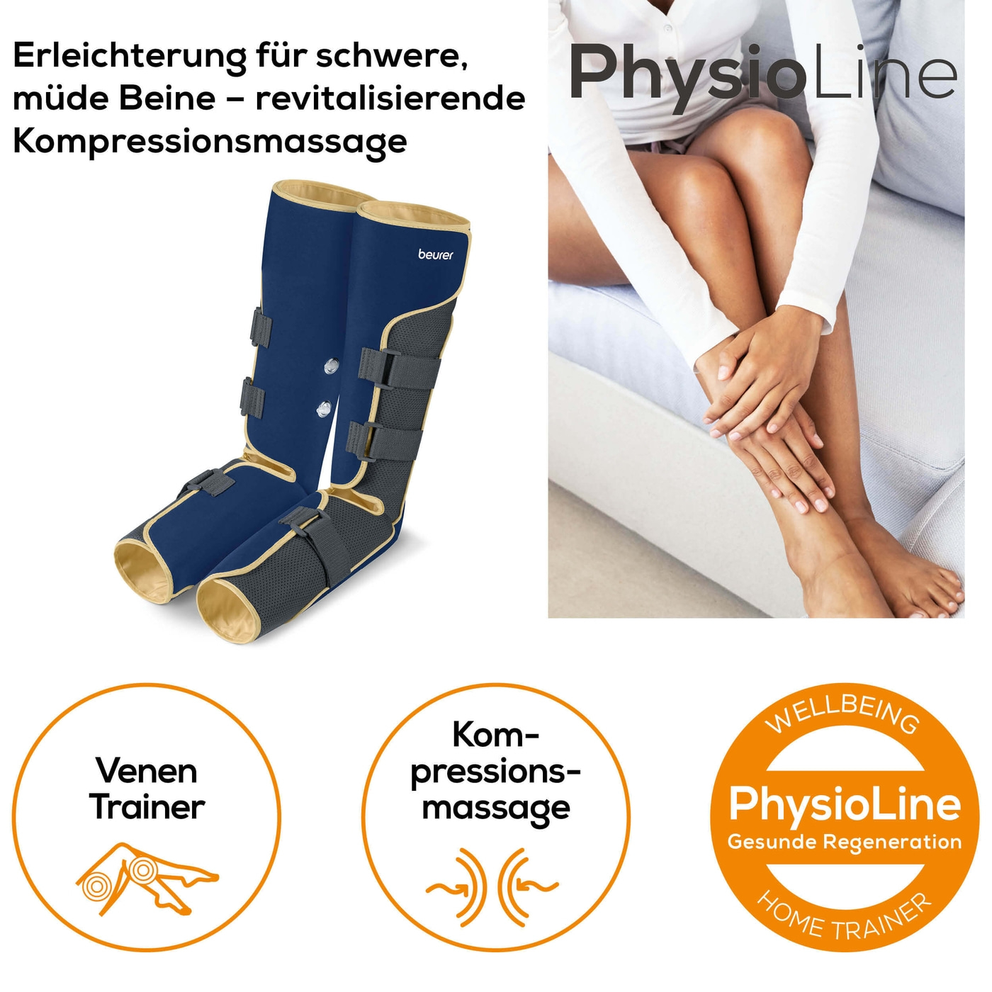 Beurer Venen Trainer FM 150-Kompressionsmassage mit Venen Trainer für müde Beine