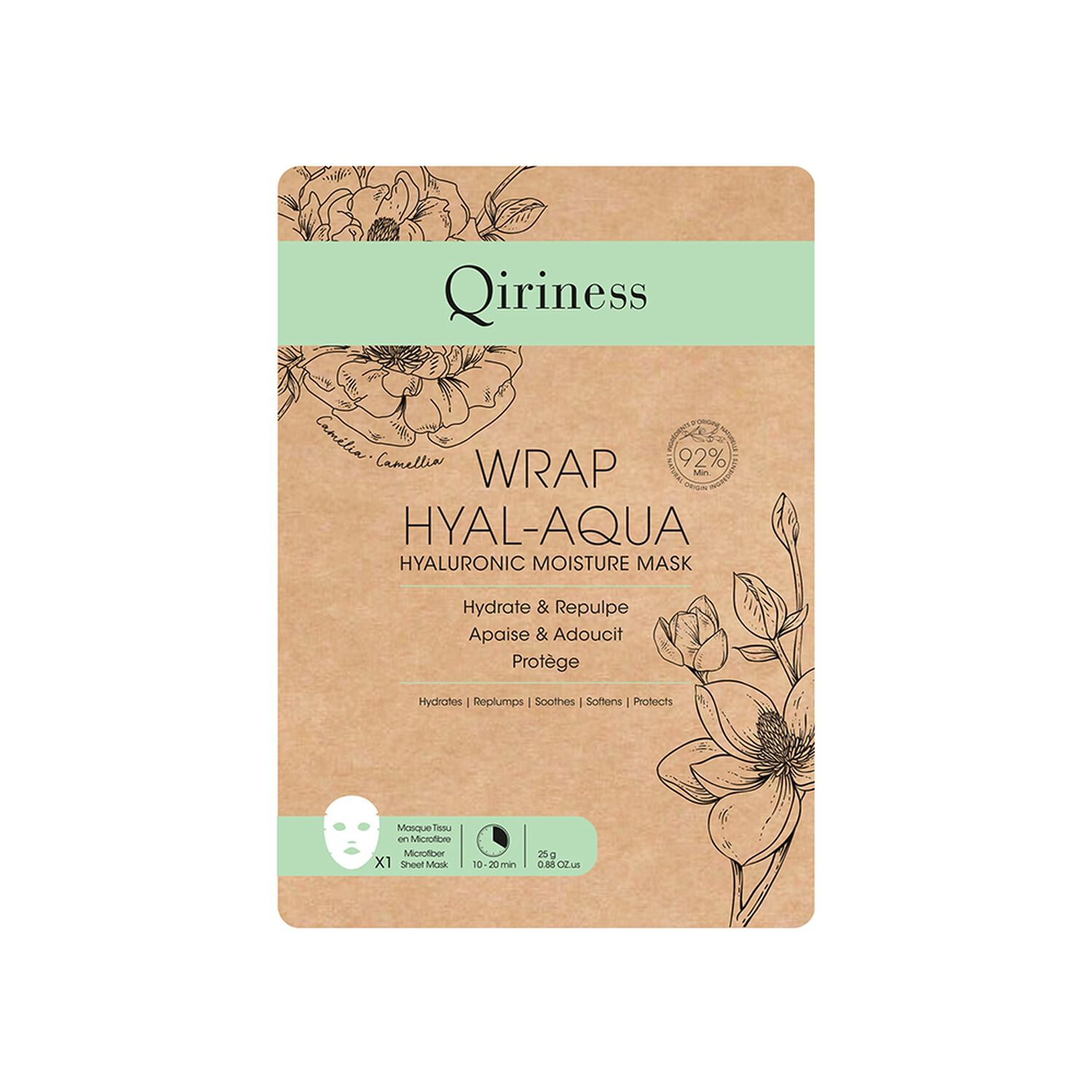Qiriness Wrap Hyal-Aqua Masque Microfibre Hydratant