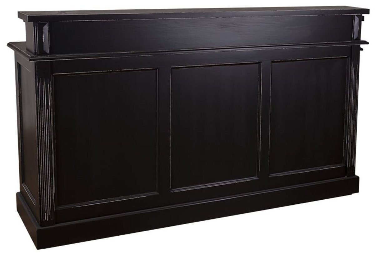 Casa Padrino Barschrank Landhausstil Barschrank Antik Stil Schwarz 180 x 51 x H. 107 cm - Möbel im Landhausstil