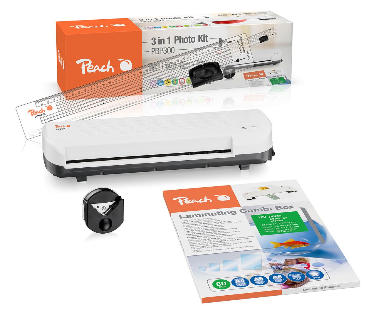 Peach 4 in1 Laminating Kit